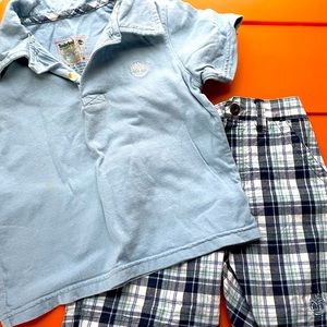 Toddler Boy Timberland Matching Summer Set- 2T